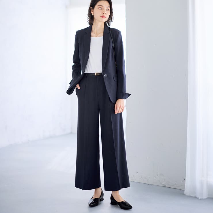 【２点セット】洗えるワイドパンツスーツセットアップ＜UV対策 防シワ ウォッシャ… | GeeRA | 詳細画像45 