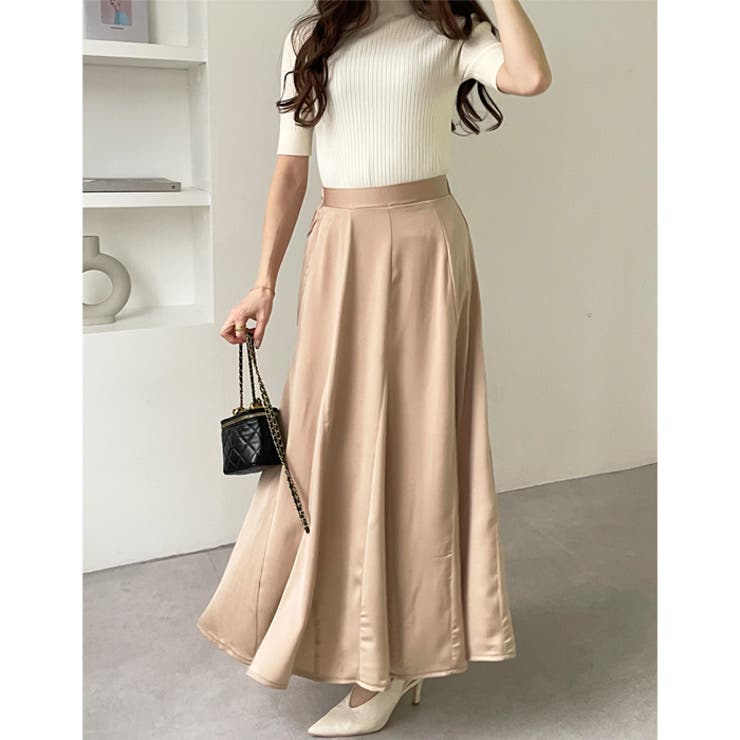 マチ付フレアーロングスカート | GeeRA | 詳細画像5 