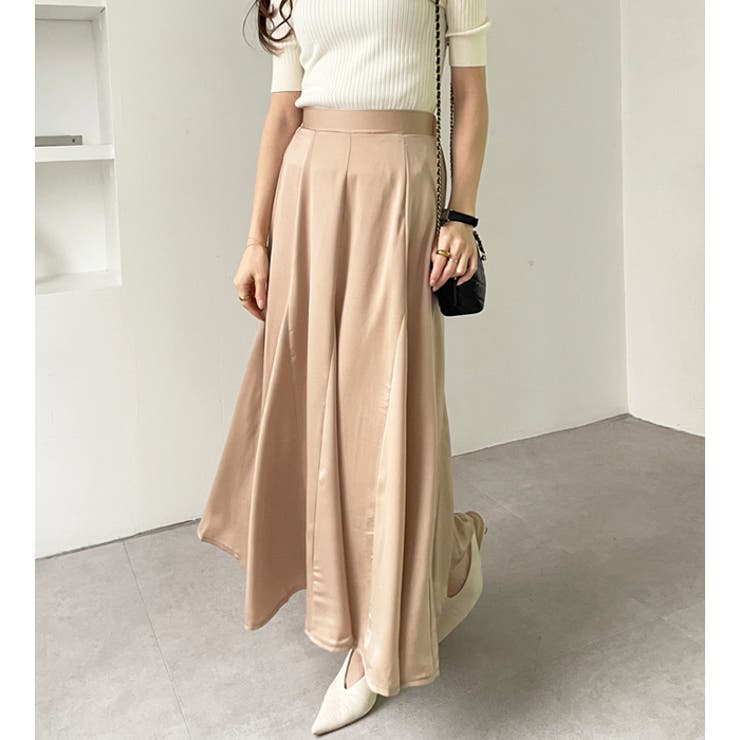 マチ付フレアーロングスカート[品番：GERW0010612]｜GeeRA（ジーラ）の