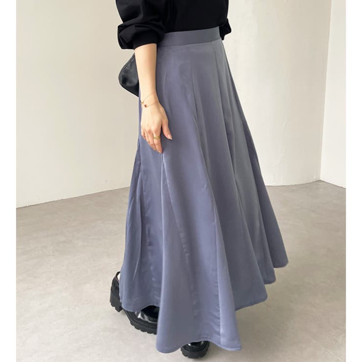 マチ付フレアーロングスカート[品番：GERW0010612]｜GeeRA（ジーラ）の