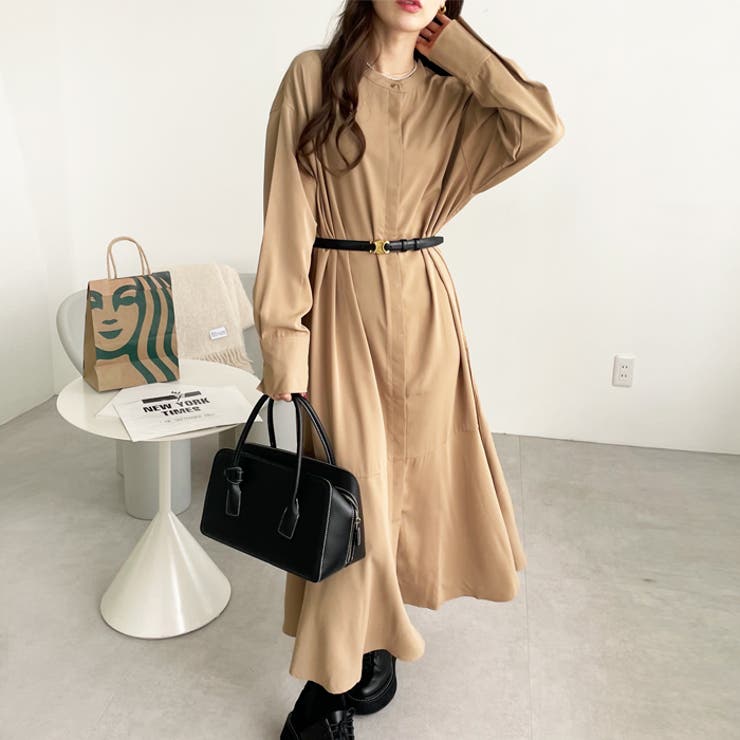 裾フレアーロングシャツワンピース | GeeRA | 詳細画像11 