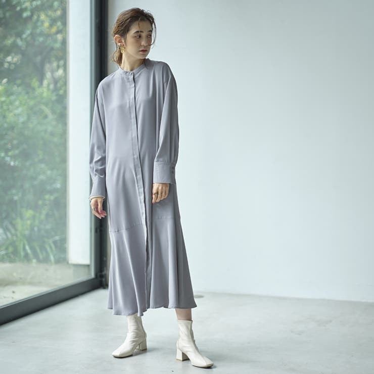 裾フレアーロングシャツワンピース | GeeRA | 詳細画像8 