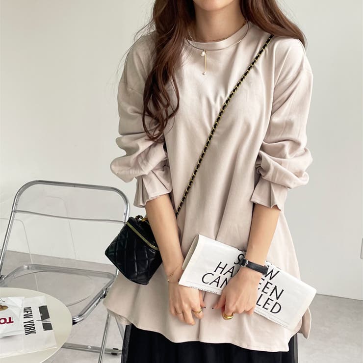 綿１００％ポンチ袖口タックチュニック | GeeRA | 詳細画像8 