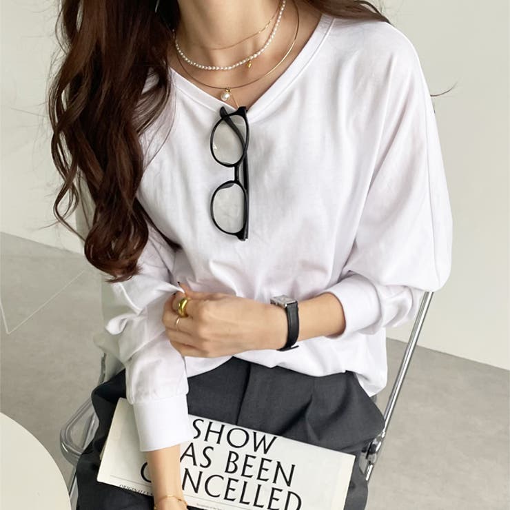 オフホワイト | 綿１００％きれいめドルマンカットソー | GeeRA