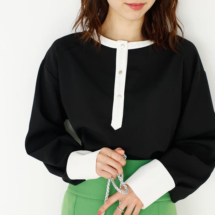 前後２ＷＡＹ配色デザインブラウス | GeeRA | 詳細画像4 