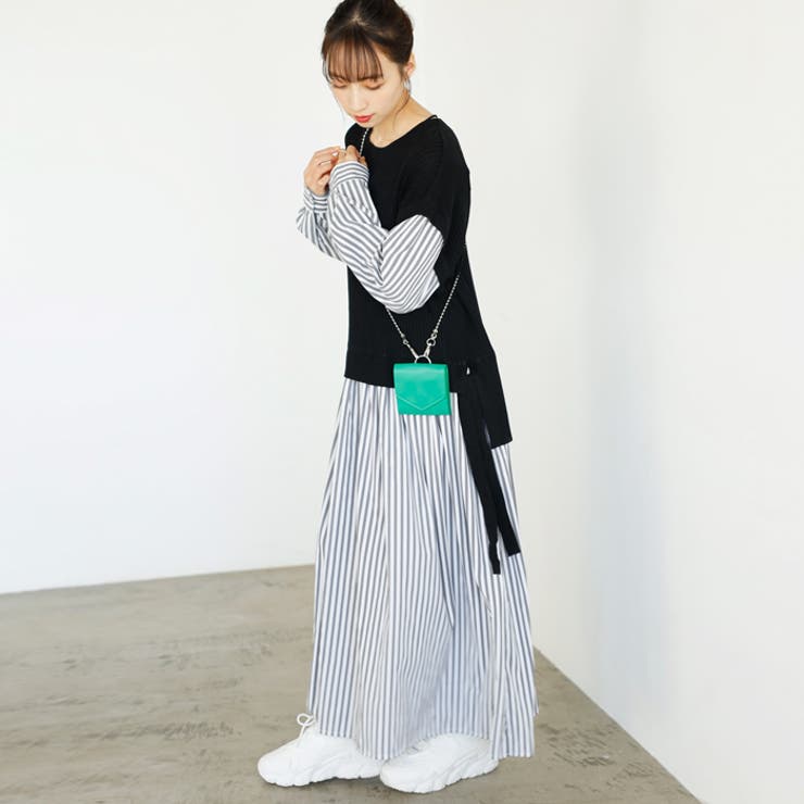 ニットベストドッキングワンピース[品番：GERW0000189]｜GeeRA（ジーラ