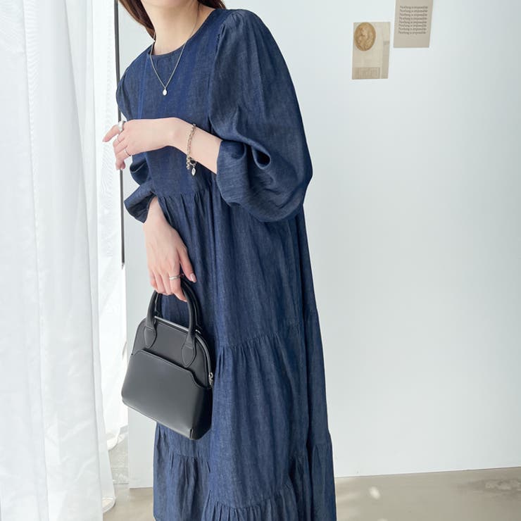 前後2WAYデニムティアードワンピース[品番：GERW0000190