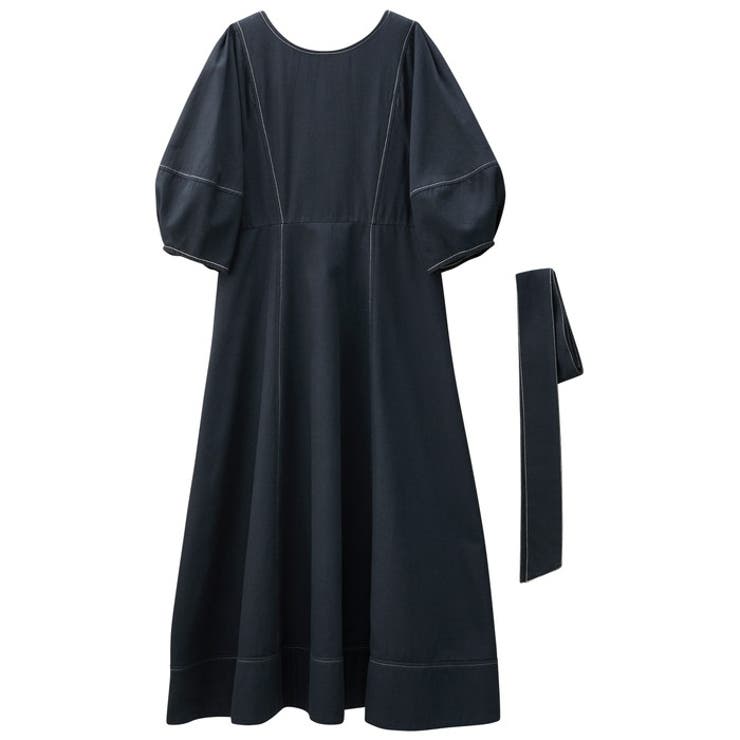ランタンスリーブ☆ワンピース ドレス 背中開き ミニ フレア 前後2WAYランタンスリーブフレアーワンピース＜夏服＞[品番