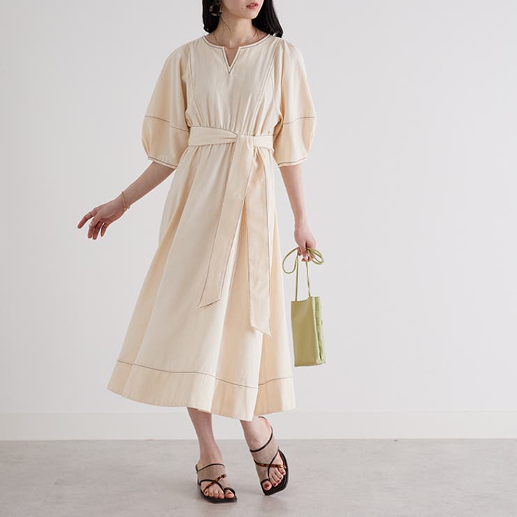 前後２ＷＡＹランタンスリーブフレアーワンピース＜夏服＞ | GeeRA | 詳細画像2 