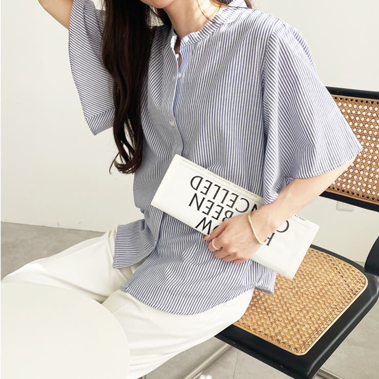 フレア袖バンドカラーブラウス | GeeRA | 詳細画像16 