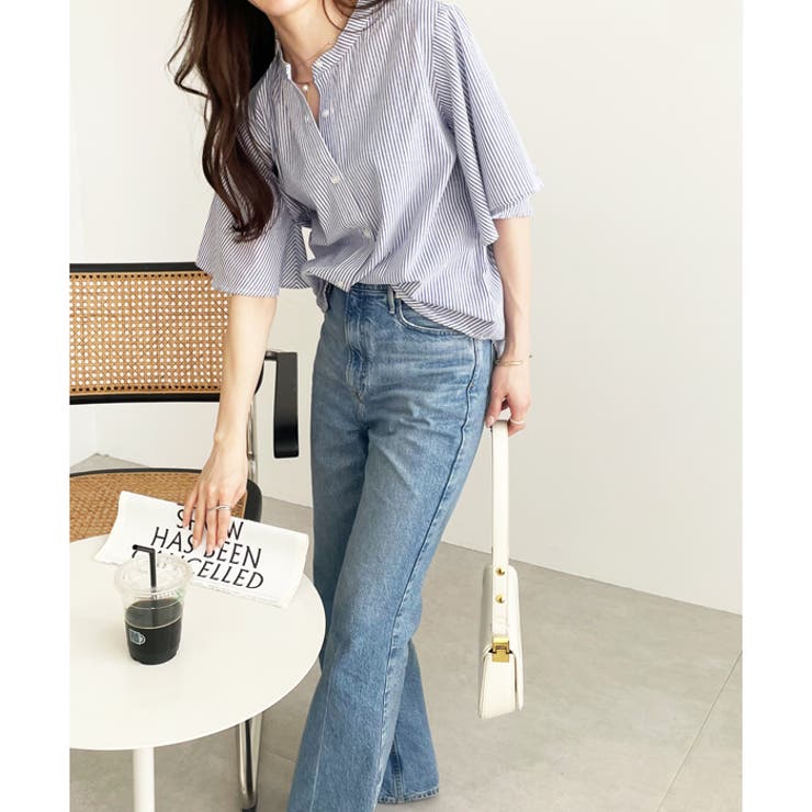 フレア袖バンドカラーブラウス | GeeRA | 詳細画像20 