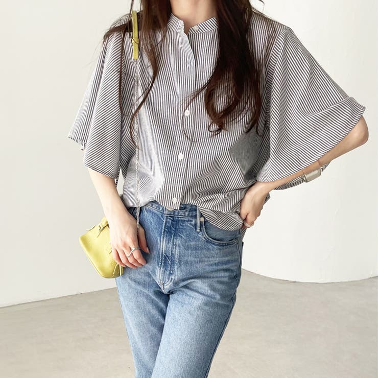 フレア袖バンドカラーブラウス | GeeRA | 詳細画像28 