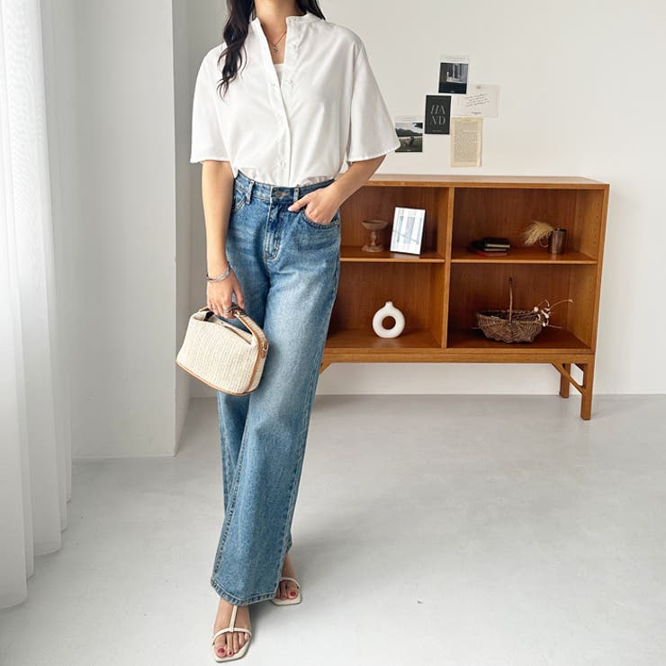 フレア袖バンドカラーブラウス | GeeRA | 詳細画像5 