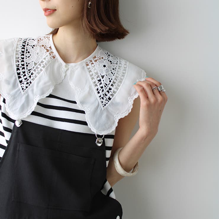 カットワーク刺しゅう付け衿 | GeeRA | 詳細画像12 