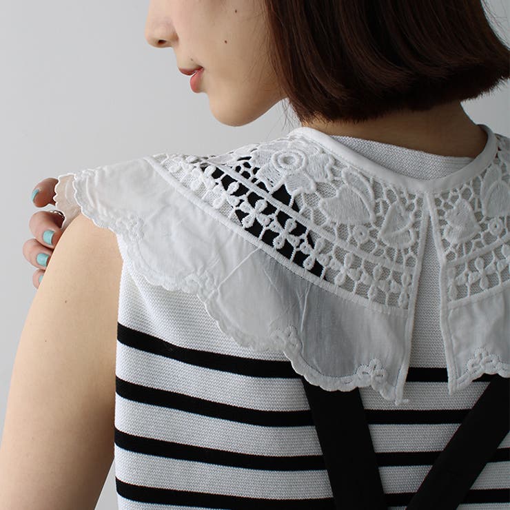 カットワーク刺しゅう付け衿 | GeeRA | 詳細画像13 