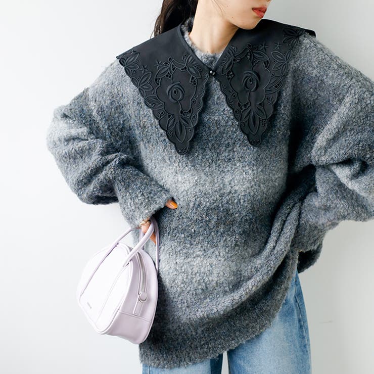 カットワーク刺しゅう付け衿 | GeeRA | 詳細画像3 