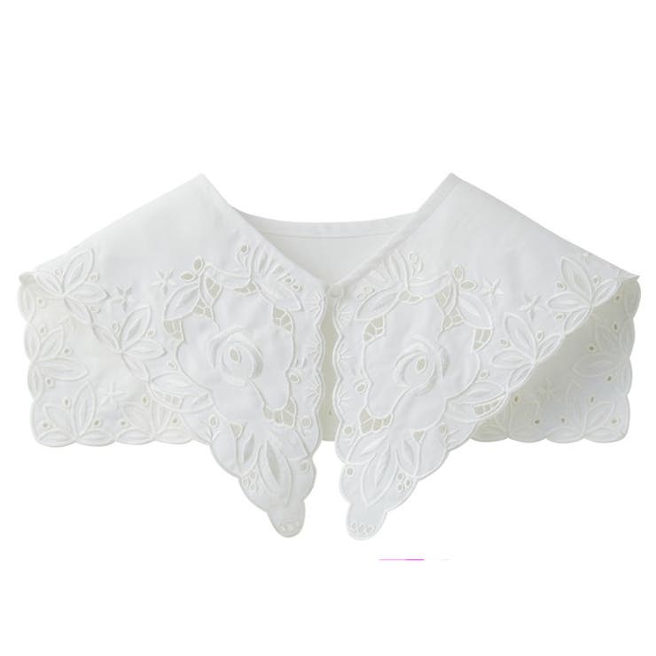 オフホワイト/セーラー | カットワーク刺しゅう付け衿 | GeeRA