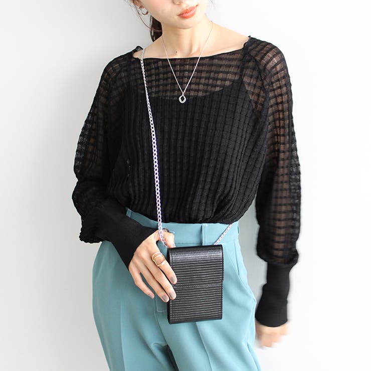 ジャカードシアーニットプルオーバー | GeeRA | 詳細画像4 