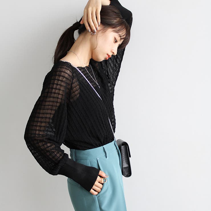 ジャカードシアーニットプルオーバー | GeeRA | 詳細画像5 