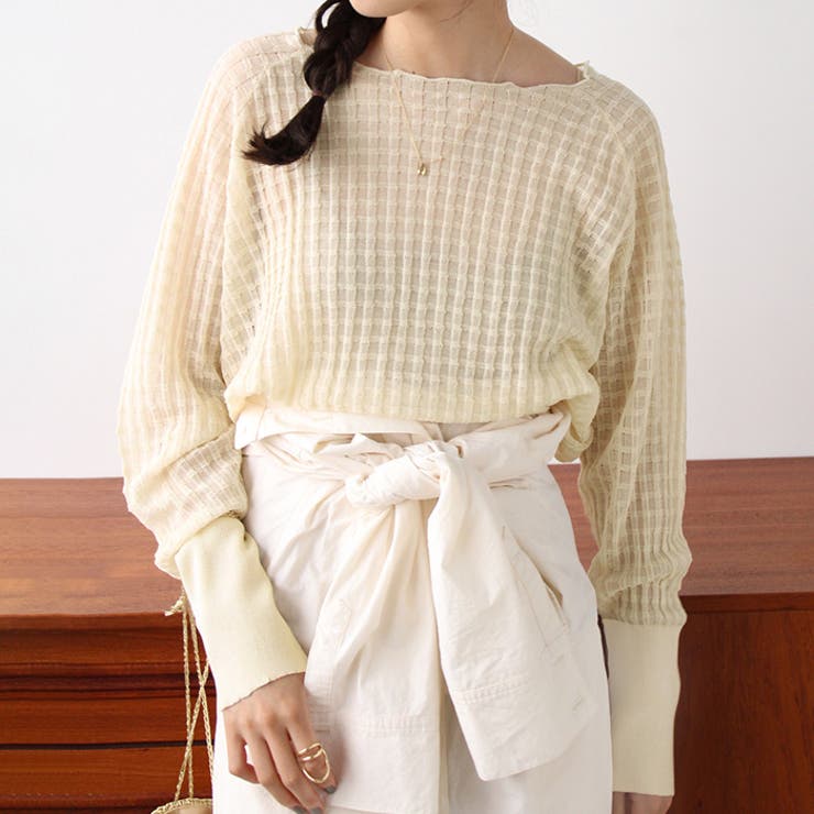 ジャカードシアーニットプルオーバー | GeeRA | 詳細画像1 