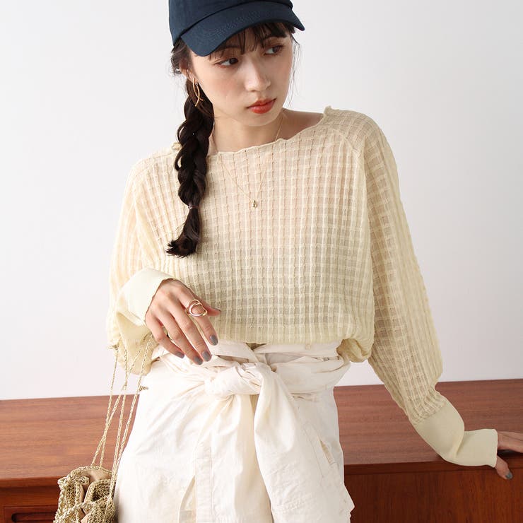 ジャカードシアーニットプルオーバー | GeeRA | 詳細画像2 