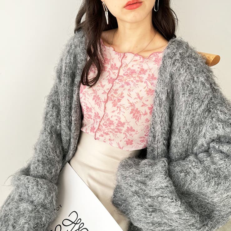 前後2WAY花柄シアートップス[品番：GERW0000240]｜GeeRA