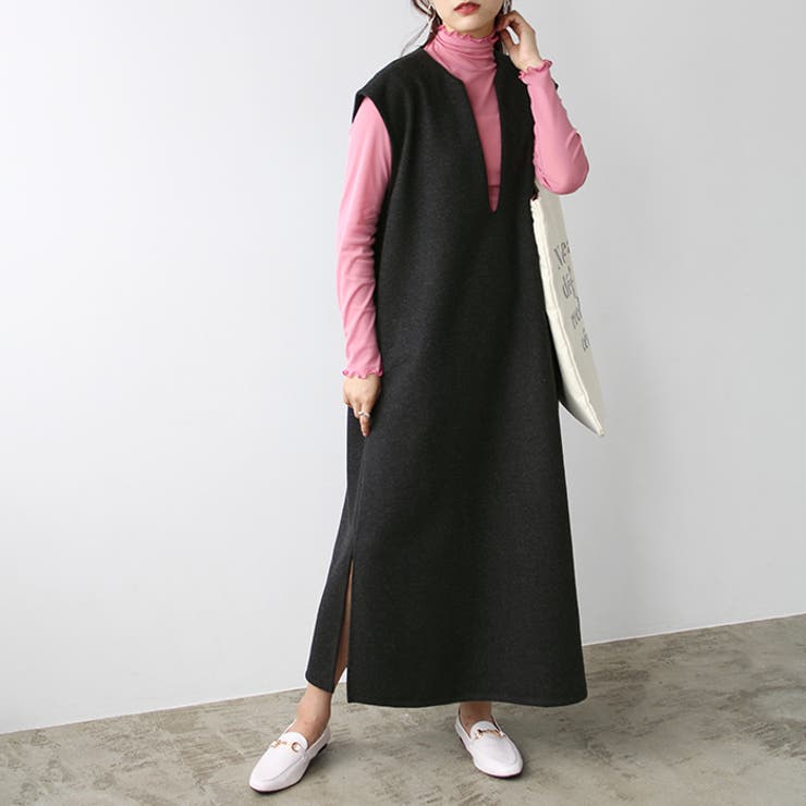 Ｖネックオーバーサイズジャンパースカート | GeeRA | 詳細画像26 