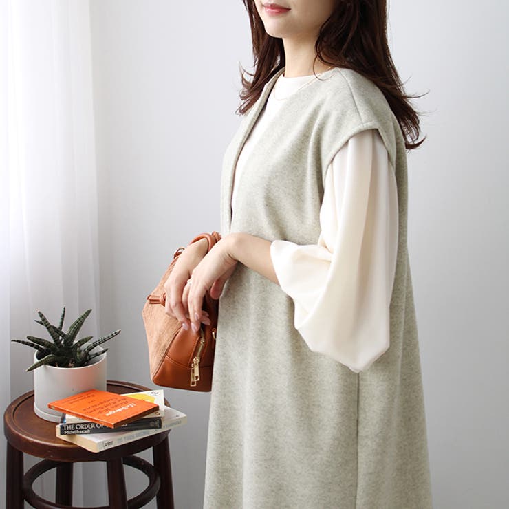 Ｖネックオーバーサイズジャンパースカート | GeeRA | 詳細画像13 