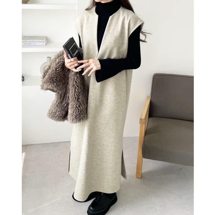 Ｖネックオーバーサイズジャンパースカート | GeeRA | 詳細画像6 