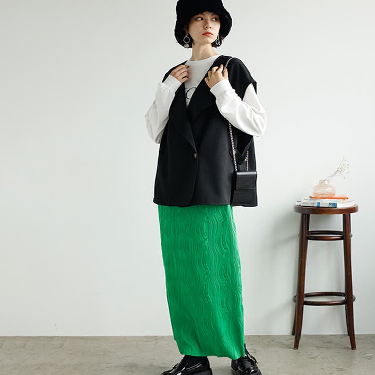 変形プリーツタイトスカート | GeeRA | 詳細画像12 