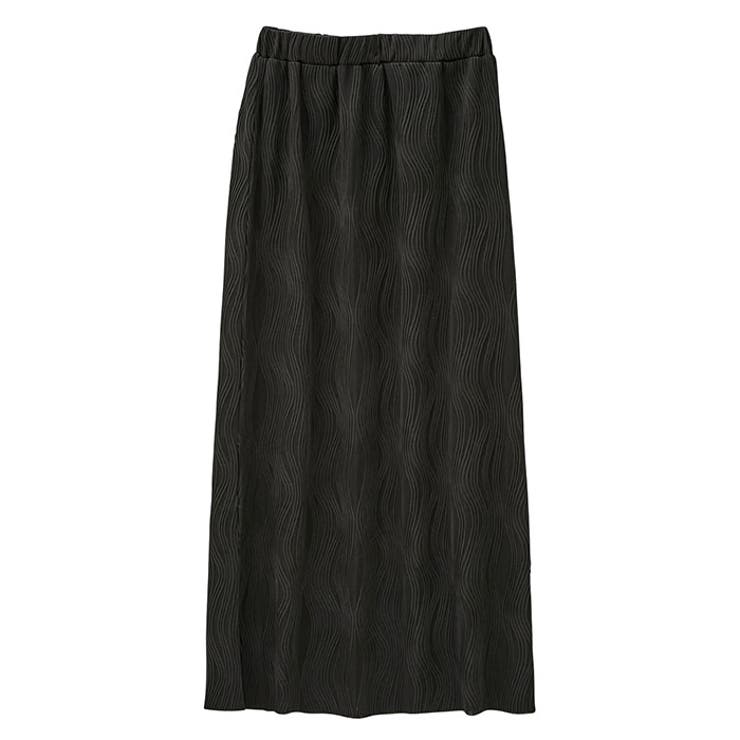 ブラック | 変形プリーツタイトスカート | GeeRA