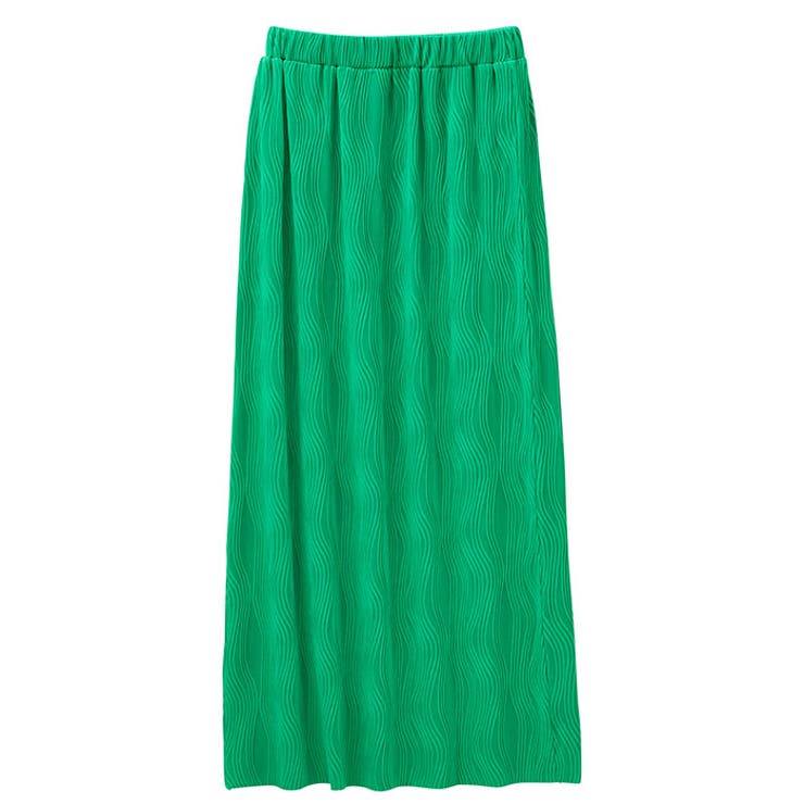 グリーン | 変形プリーツタイトスカート | GeeRA