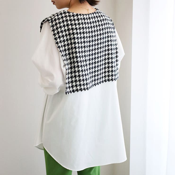 ツイード切替ブラウス | GeeRA | 詳細画像4 