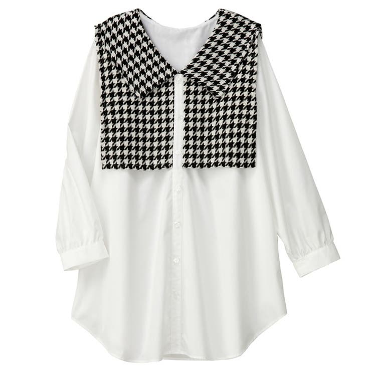 チドリガラ | ツイード切替ブラウス | GeeRA