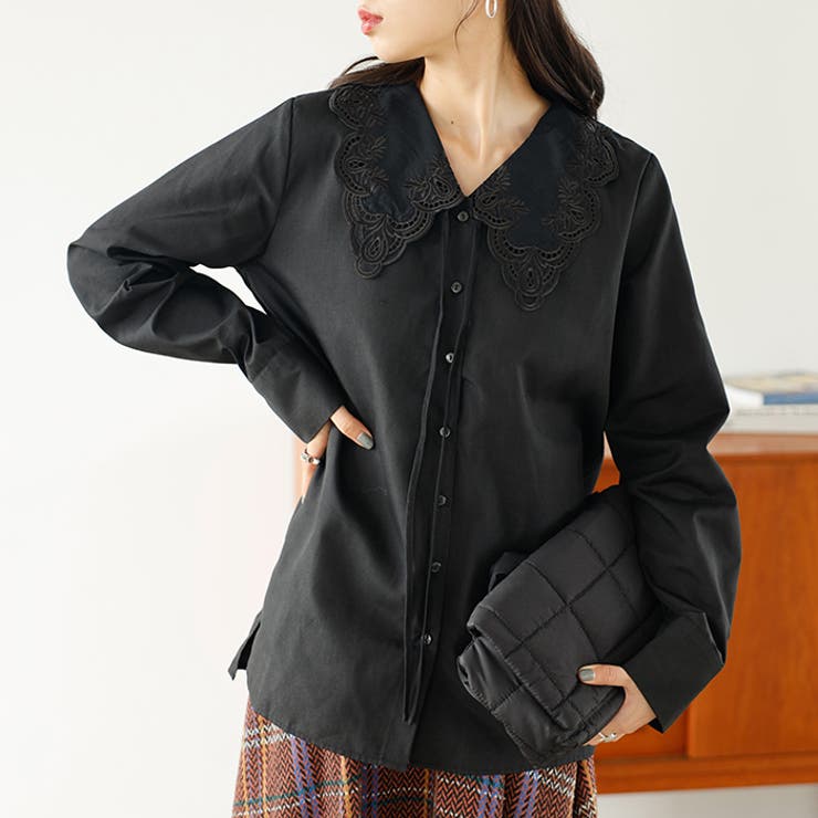 レース刺しゅう衿ブラウス | GeeRA | 詳細画像9 