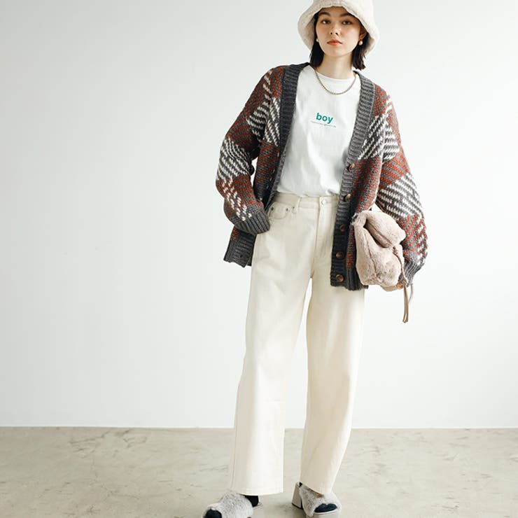 ジャカードチェックニットカーディガン | GeeRA | 詳細画像15 