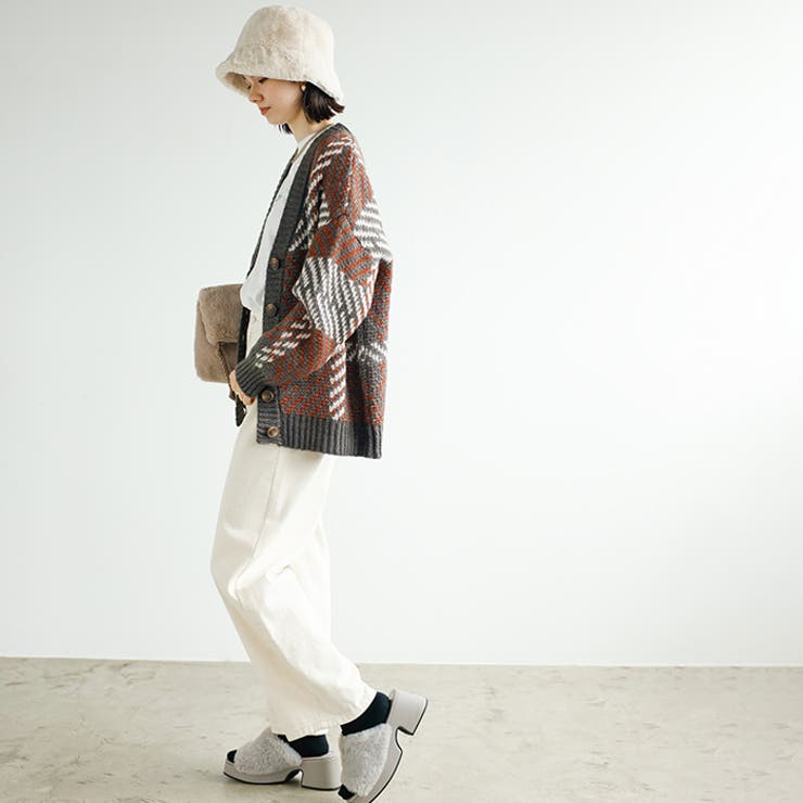 ジャカードチェックニットカーディガン | GeeRA | 詳細画像16 