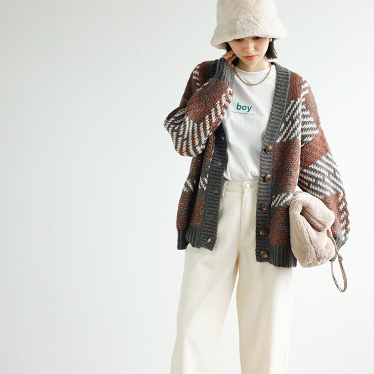 ジャカードチェックニットカーディガン | GeeRA | 詳細画像17 