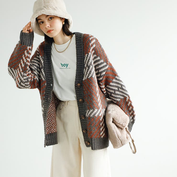 ジャカードチェックニットカーディガン | GeeRA | 詳細画像18 
