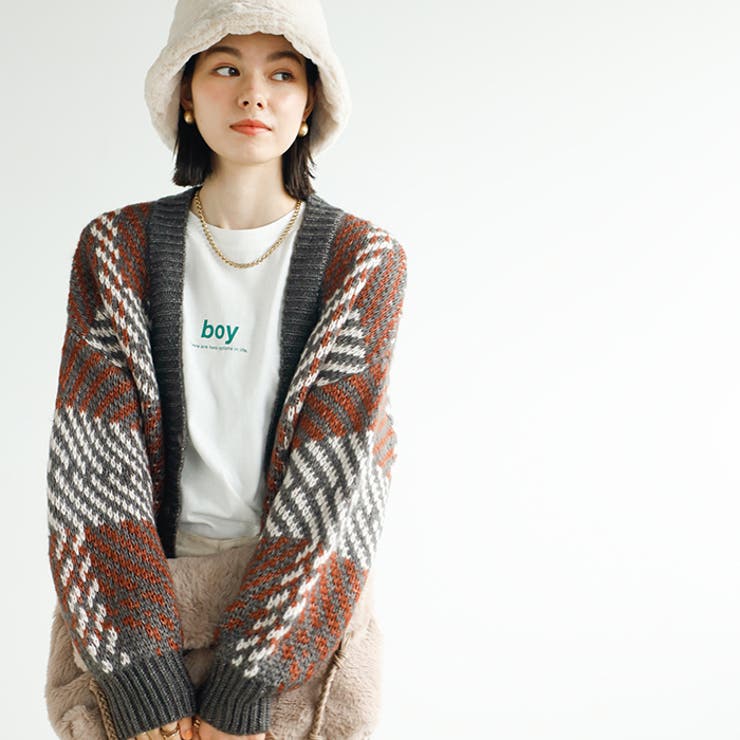 ジャカードチェックニットカーディガン | GeeRA | 詳細画像19 