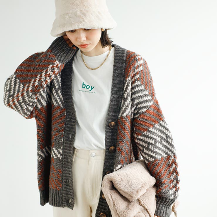 ジャカードチェックニットカーディガン | GeeRA | 詳細画像20 