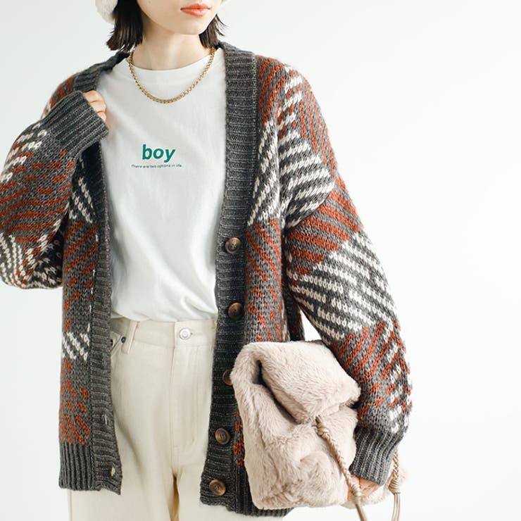 ジャカードチェックニットカーディガン | GeeRA | 詳細画像21 