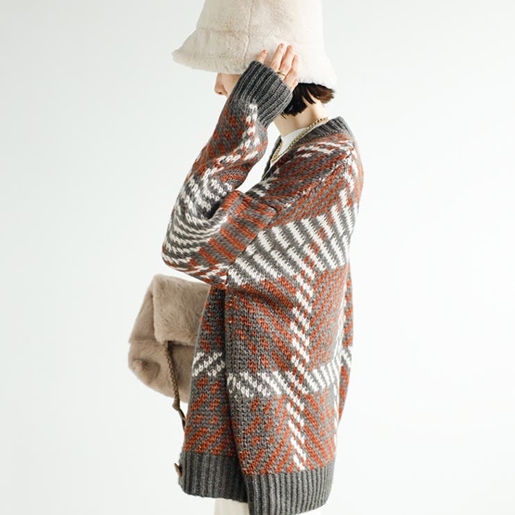 ジャカードチェックニットカーディガン | GeeRA | 詳細画像22 