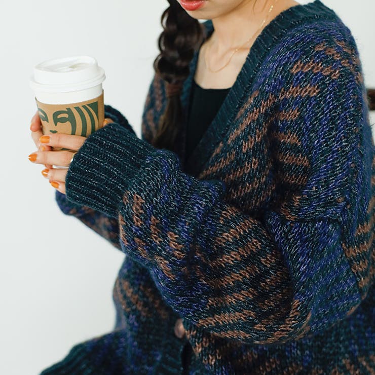 ジャカードチェックニットカーディガン | GeeRA | 詳細画像30 