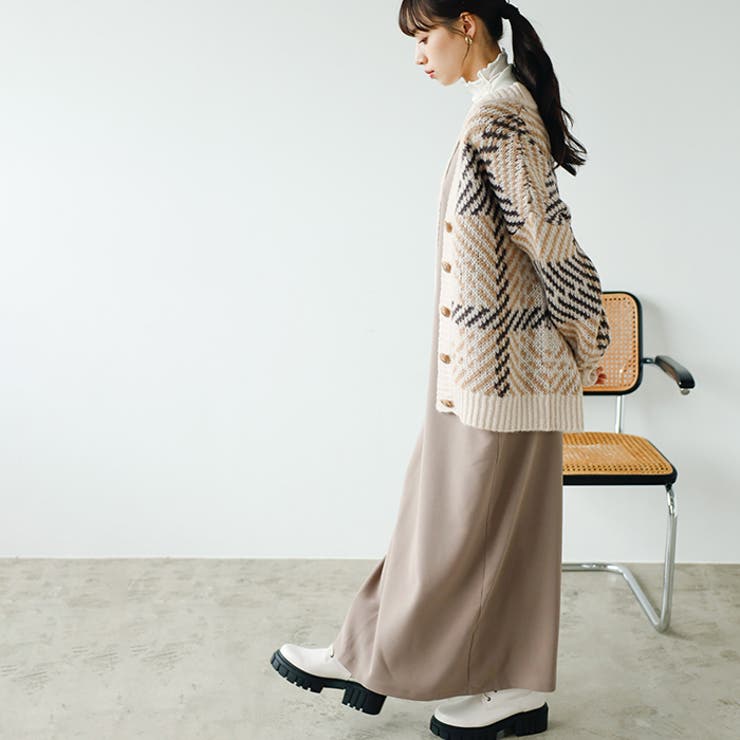 ジャカードチェックニットカーディガン | GeeRA | 詳細画像8 