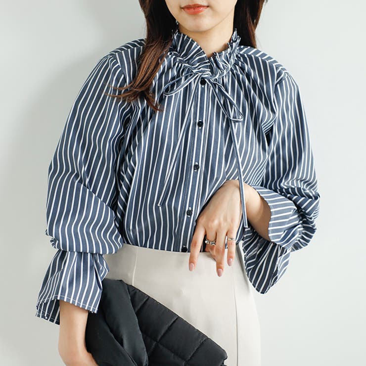 フリルハイネックキャンディスリーブブラウス | GeeRA | 詳細画像13 