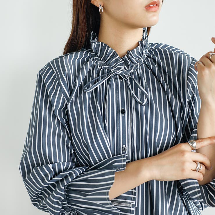 フリルハイネックキャンディスリーブブラウス | GeeRA | 詳細画像16 