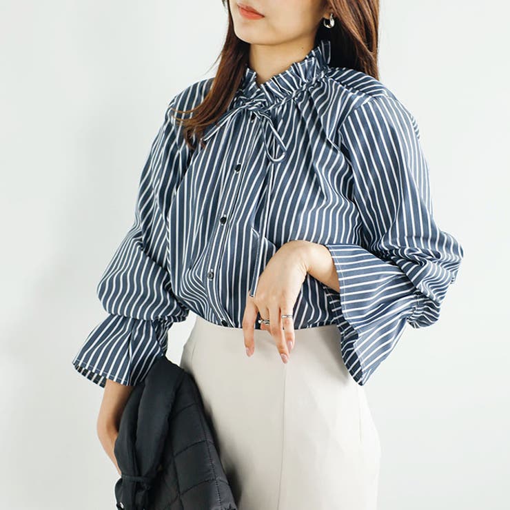 フリルハイネックキャンディスリーブブラウス | GeeRA | 詳細画像2 