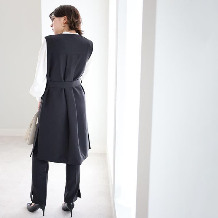 ノーカラージレパンツスーツセット＜UV対策・防シワ・ストレッチ＞ | GeeRA | 詳細画像25 