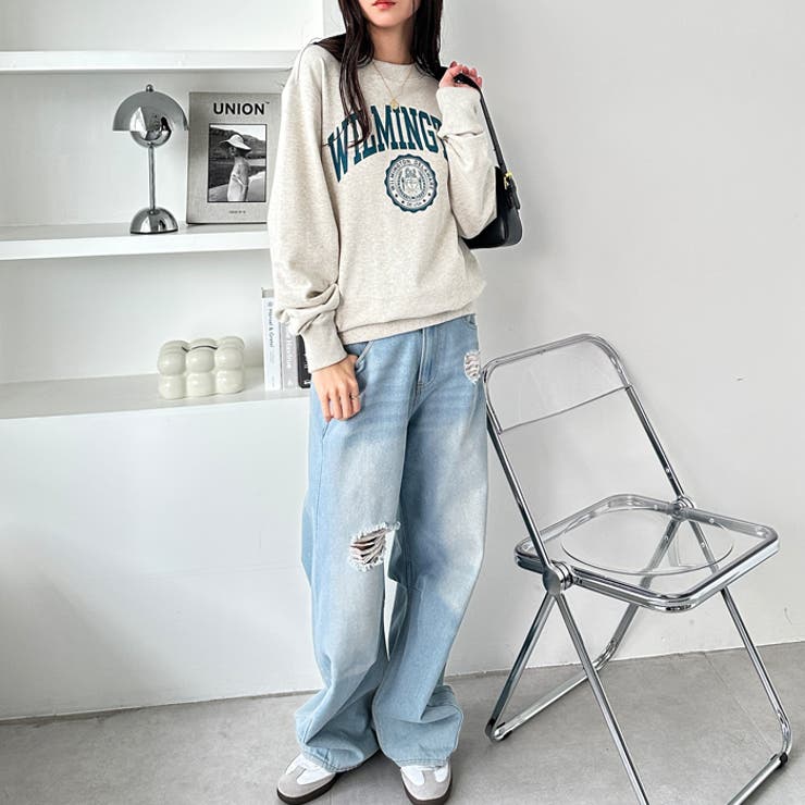 【NEW限定品】 champion】ロゴトレーナー[品番：GERW0000300]｜GeeRA ポータブルプレーヤー